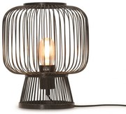 Veioza, lampa de masa eco din bambus Cango negru, 30x26cm