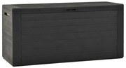 vidaXL Ladă de depozitare pentru grădină, antracit, 116 x 44 x 55 cm