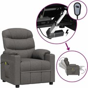 vidaXL Fotoliu de masaj electric rabatabil, gri închis, textil