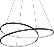 Lustra LED suspendata design circular OZ SP D100 ON-OFF NERO 3000K