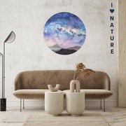 Autocolante de perete - Munții spațiali cu inscripție