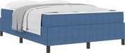 vidaXL Cadru de pat cu saltea albastru 140 x 200 cm țesătură