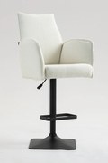 HR280KW Scaun Crem Boucle cu Bază Neagră
