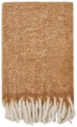 Pătură maro deschis din amestesc de lână 130x170 cm Carmel – House Nordic