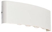 Aplică de perete exterioară albă inclusiv LED 10 lumini IP54 - Silly