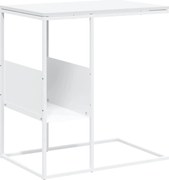 vidaXL Masă laterală, alb, 55x36x59,5 cm, lemn compozit