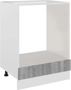 vidaXL Dulap pentru cuptor "Riga", gri sonoma, 60x46x81,5 cm,