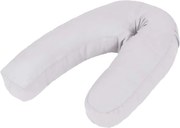 vidaXL Pernă de sarcină în formă de J, gri, 54x(36-43) cm