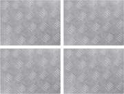 vidaXL Trepte Dreptunghiular 4 pcs Argintiu 40 x 30 cm Aluminiu
