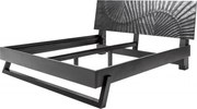 Pat dublu din lemn de mango Scorpion 180x200cm, negru