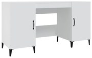 vidaXL Birou, alb, 140x50x75 cm, lemn compozit