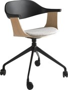 Scaun de birou pivotant design modern Gris-Negro