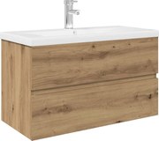 vidaXL Dulap pentru chiuvetă cu chiuvetă încorporată și robinet