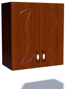 Corp superior 60 cu 2 usi pentru hota telescopica Zebra MDF frunza cedru