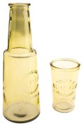 Carafă din sticlă cu pahar Dakls, 800 ml, galben