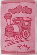 Prosop pentru copii BEBE trenulet roz 30x50 cm