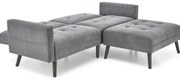 Canapea cu taburete Corner (gri). Promo -6%. 1092514