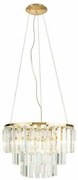 Lustra suspendata design elegant 42cm Monaco, auriu P0423 MX
