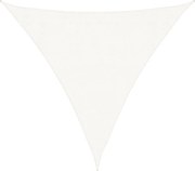 vidaXL Pânză parasolar din HDPE triunghiulară 3,6x3,6x3,6 m, alb