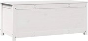 vidaXL Cutie de depozitare, alb, 110x50x45,5 cm, lemn masiv de pin