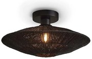 Plafoniera eco din iuta Iguazu S disc 40cm, negru