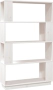 vidaXL Bibliotecă/Separator cameră, alb, 80x25x132 cm lemn masiv pin