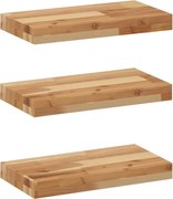 vidaXL Rafturi suspendate 3 buc. 60x20x4 cm lemn masiv acacia netratat