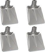 vidaXL Cap de lopată 4 pcs Argintiu 43 x 32,5 cm Aluminiu