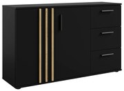 Comodă TOLIS 2D3S, negru