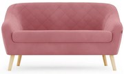 Canapea 2 locuri CORANTI VELVET roz prafuit