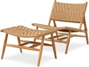 Fotoliu cu taburet pentru exterior, design LUX, Laroc