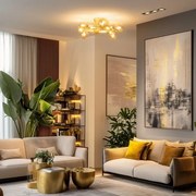 Lustră LED aplicată Brilagi MILLA 10xG9/3W/230V auriu
