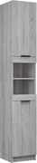 vidaXL Dulap de baie, sonoma gri, 32x34x188,5 cm, lemn prelucrat