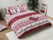 Lenjerie cocolino Craciun ren visiniu