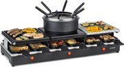 Klarstein Fonduelette XL, 3 în 1 raclette grill & fondue, piatră naturală, 1650 W, 12 Persoane