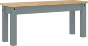 vidaXL Banchetă de bucătărie Panama, gri, 105x30x45 cm, lemn masiv pin