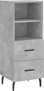 vidaXL Servantă, gri beton, 34,5x34x90 cm, lemn compozit