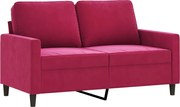 vidaXL Canapea cu 2 locuri, roșu vin, 120 cm, catifea