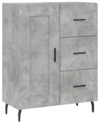 vidaXL Servantă, gri beton, 69,5x34x90 cm, lemn compozit