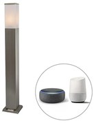Lampă de exterior inteligentă 80 cm din oțel cu WiFi P45 - Malios