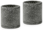 Set 2 ghivece gri închis Bonami Selection Terrazzo, ø 26 cm