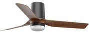 Ventilator LED dimabil de tavan FARO 33835WT-1TW MINI PUNT TUB S 10W/230V maro/negru d. 90 cm WT + telecomandă