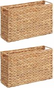vidaXL Coșuri pentru reviste 2 pcs natural 39 x 14 x 25 cm