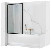REA-K7390 - Paravan pentru cadă LAGOS 140x80 cm negru/transparent