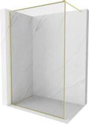 Mexen Kioto-F perete de duș Walk-in cu cadru 120 x 202 cm, transparent 8 mm, auriu periat - 800-120-104-55-00