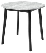Masă sufragerie extensibilă 90 cm Kertare S 90 (Gri Marmură + Negru) (pentru 2-4 persoane). 1105356