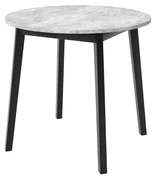 Masă sufragerie extensibilă 90 cm Kertare S 90 (Gri Marmură + Negru) (pentru 2-4 persoane). 1105356