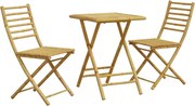 vidaXL Set mobilier bistro, 3 piese, bambus