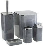 Set de baie GRIS 5 buc. gri/crom