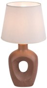 Lampa de masa ceramica maro abajur bej Madelor